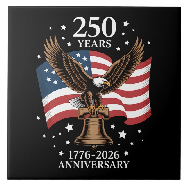 Carreau Aigle et Drapeau 250 Ans d'Amérique 1776-2026 (Devant)