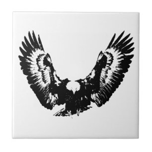 Carreau Aigle noir et blanc