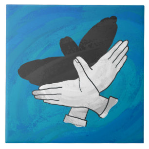 Carreau Aigle Ombre Sur Bleu