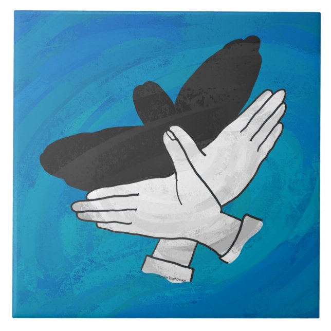 Carreau Aigle Ombre Sur Bleu (Devant)