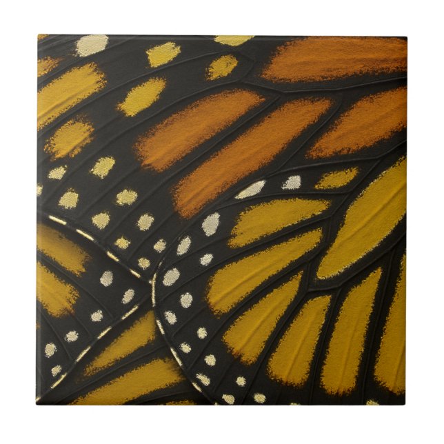 Carreau Aile de papillon monarque jaune orange Mariposa (Devant)