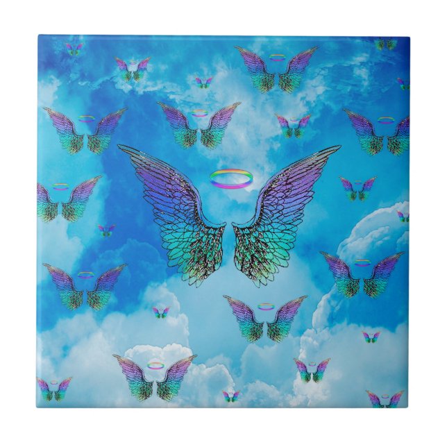 Carreau Ailes et nuages d'ange (Devant)