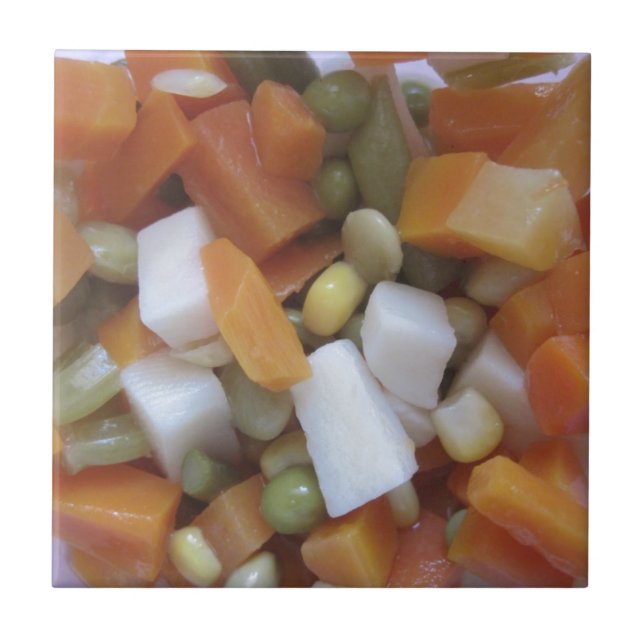 Carreau Aimer les légumes mixtes (Devant)