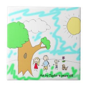 Carreau Ajouter l'oeuvre de votre enfant à cette oeuvre