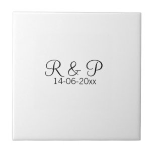 Carreau Ajouter monogramme du nom du couple ajouter date a