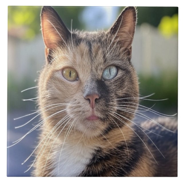 Carreau Ajouter une Personnaliser photo de chat (Devant)