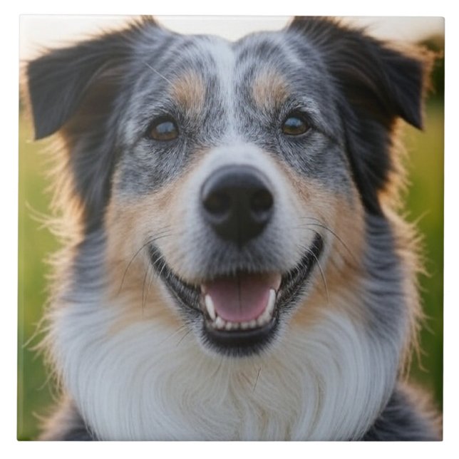 Carreau Ajouter une Personnaliser photo pour animaux domes (Devant)