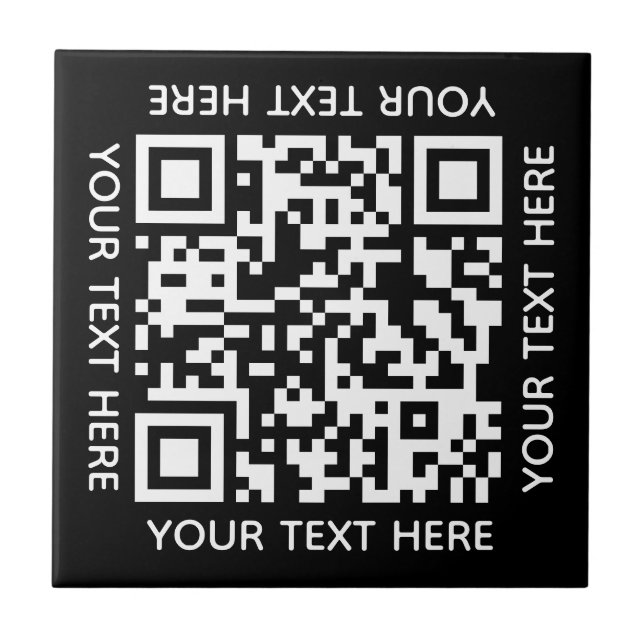 Carreau Ajouter votre propre code QR texte Scan Minimal Si (Devant)