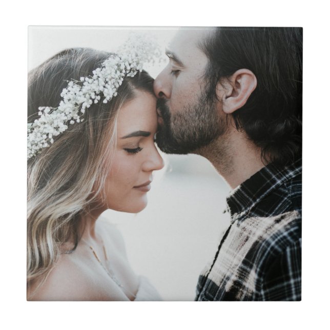 Carreau Ajouter votre propre photo personnalisée double fa (Devant)