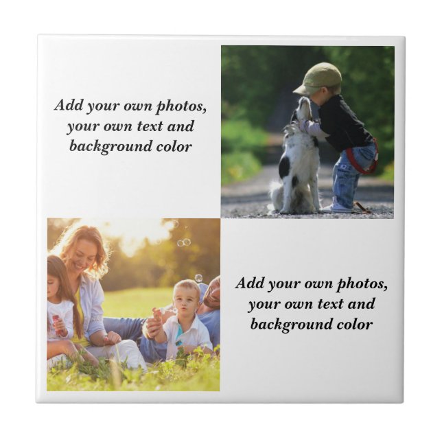 Carreau Ajoutez vos propres photos, texte et jetez pi par  (Devant)