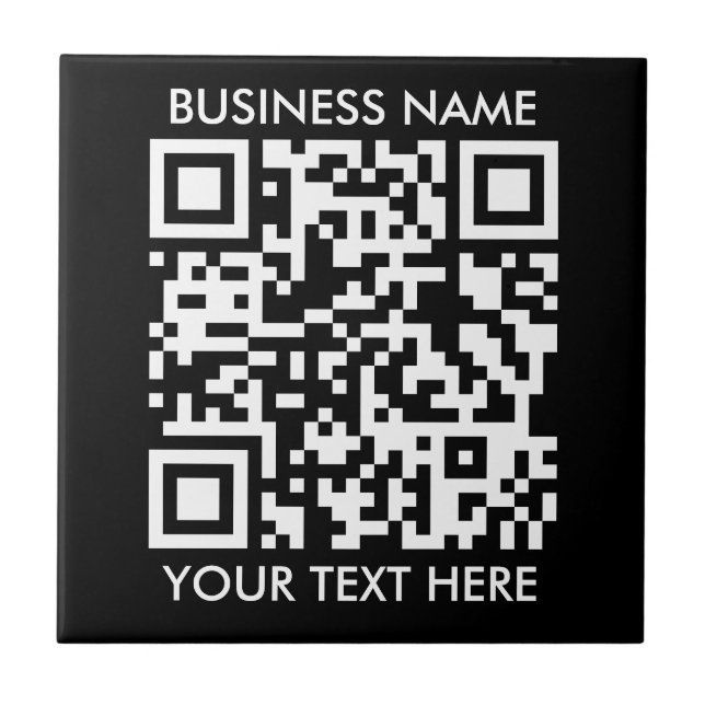 Carreau Ajoutez votre propre code QR texte Scan Minimal Si (Devant)