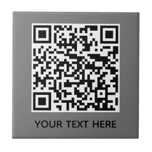 Carreau Ajoutez votre propre QR Code text Scan Minimal Sim