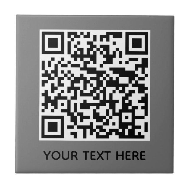 Carreau Ajoutez votre propre QR Code text Scan Minimal Sim (Devant)