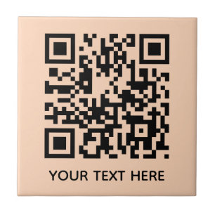 Carreau Ajoutez votre propre QR Code text Scan Minimal Sim