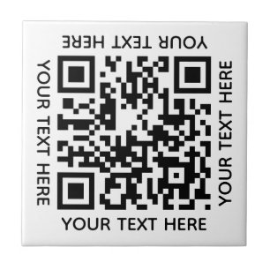 Carreau Ajoutez votre propre QR Code text Scan Minimal Sim
