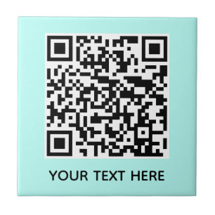 Carreau Ajoutez votre propre QR Code text Scan Minimal Sim