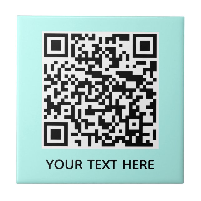 Carreau Ajoutez votre propre QR Code text Scan Minimal Sim (Devant)