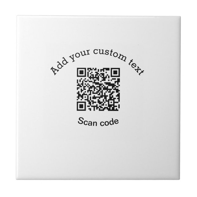 Carreau Ajoutez votre texte personnalisé code QR de numéri (Devant)