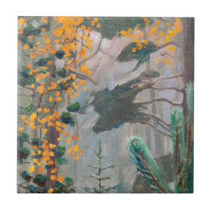 Carreau Akseli Gallen-Kallela - Forêt d'automne