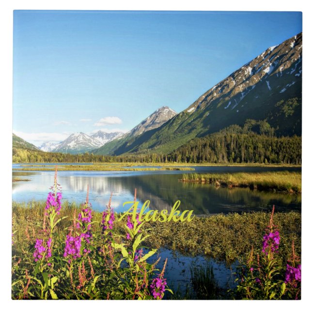 Carreau Alaska pittoresque, étiqueté, (Devant)