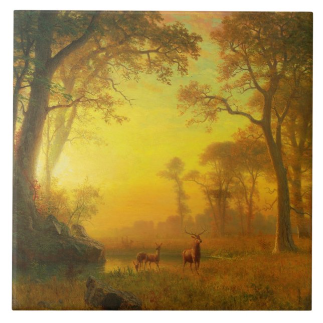 Carreau Albert Bierstadt Light dans la forêt (Devant)