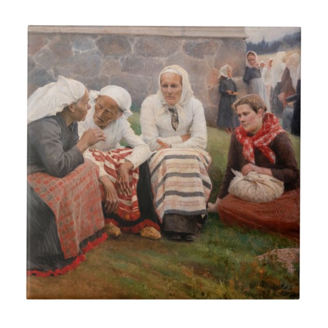 Carreau Albert Edelfeel - Femmes à l'extérieur de l'église (Devant)