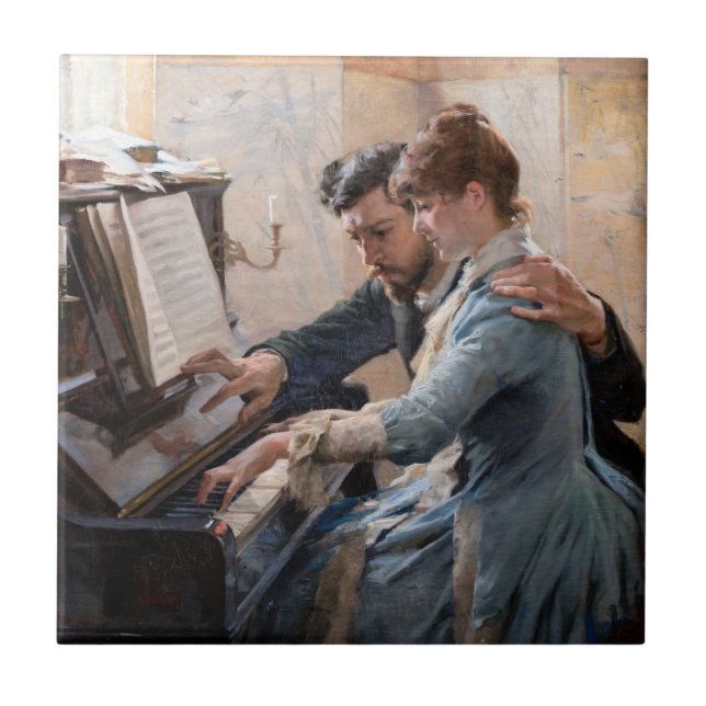 Carreau Albert Edelfeel - Jouer au piano (Devant)