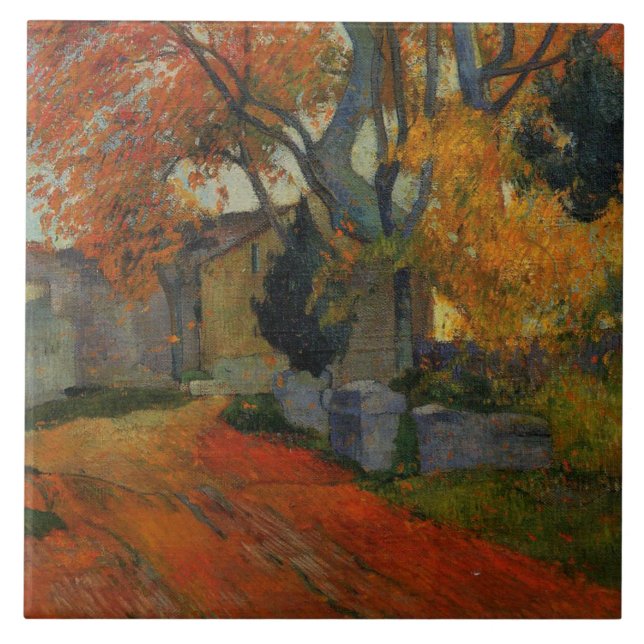 Carreau Alchamps Arles par Paul Gauguin (Devant)
