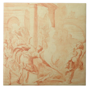 Carreau Alexandre et Thais sur leur throu ivre de saccage