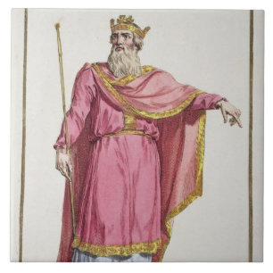 Carreau Alfred le grand (849-99) de 'DES Estamp de Receuil