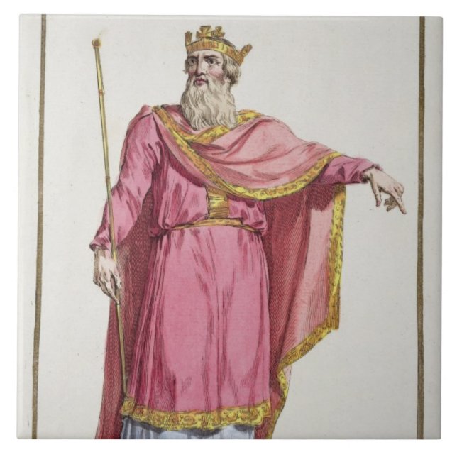 Carreau Alfred le grand (849-99) de 'DES Estamp de Receuil (Devant)