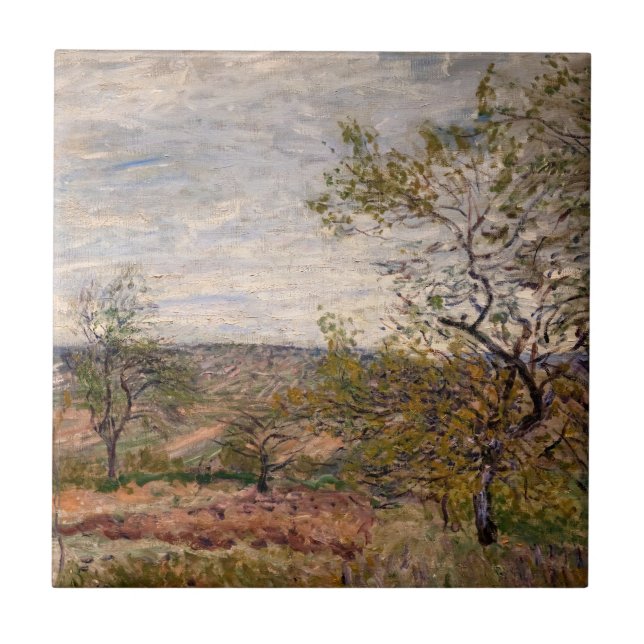 Carreau Alfred Sisley - Journée venteuse à Veneux (Devant)