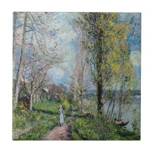 Carreau Alfred Sisley - Les bords de Seine à By