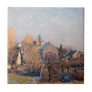 Carreau Alfred Sisley - Matinée glaciale à Louveciennes