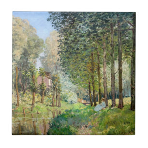 Carreau Alfred Sisley - Repos au bord du ruisseau