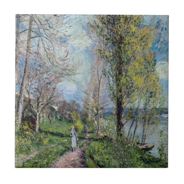 Carreau Alfred Sisley - Rives de la Seine à By (Devant)