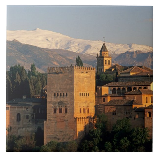 Carreau Alhambra ; Grenade ; Andalousie, Espagne, Sierra (Devant)