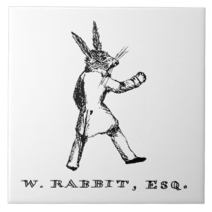 Carreau Alice au pays des merveilles - W. Rabbit Esq.