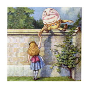 Carreau Alice et Humpty Dumpty au pays des merveilles