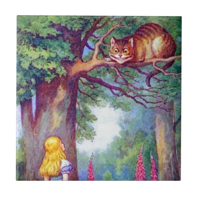 Carreau Alice et le chat de Cheshire (Devant)