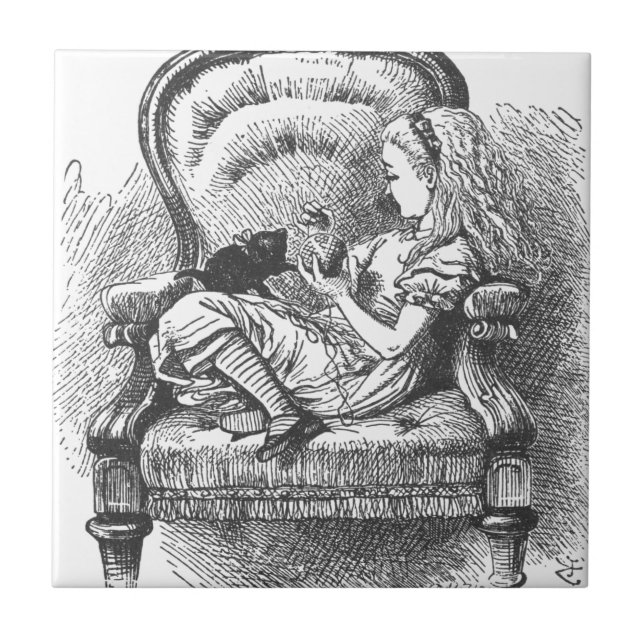 Carreau Alice et son chaton (Devant)