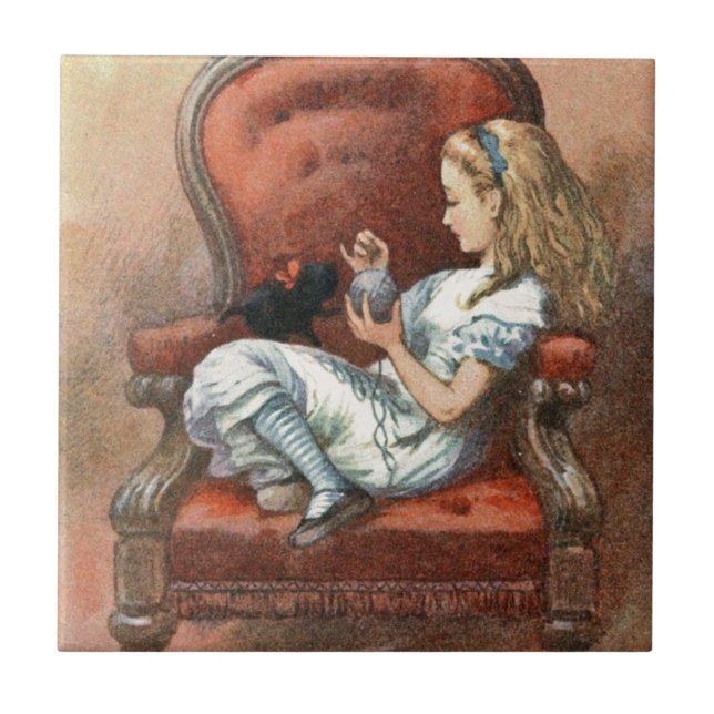 Carreau Alice et son chaton (Devant)