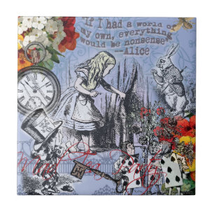 Carreau Alice rideau nonsense merveilleux classique