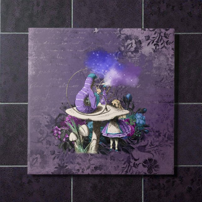 Carreau Alice sombre rustique chenille violet foncé (Créateur téléchargé)