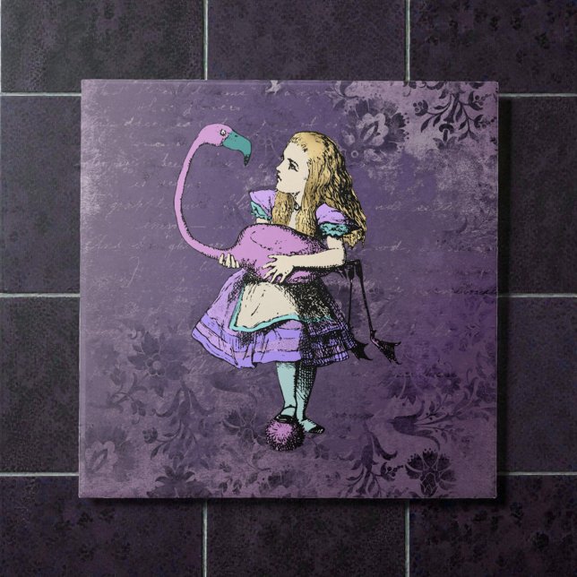 Carreau Alice sombre Rustique Violet profond (Créateur téléchargé)