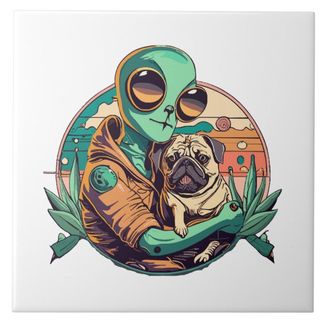 Carreau Alien et Pug (Devant)
