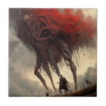 Carreau Alien géant Marche Science Fiction Horreur Art<br><div class="desc">Produits d'art Imaginaire de The Lunarium.</div>