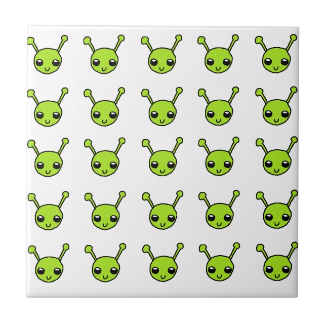 Carreau Aliens verts mignons (Devant)