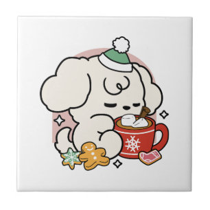 Carreau Alimenté par le cacao et les Rêves de chiots - Chi