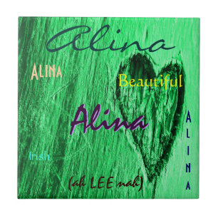 Carreau Alina Nom et irlandais Signification avec Mint Gre